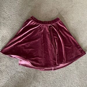 Maroon velvet skirt - NWOT